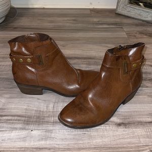 XAppeal Booties Ankle Boots Brown Women Size 9